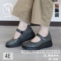 HS/エイチエス HS 【HS】ベルト付き レザー ウォーキングシューズ/507645127