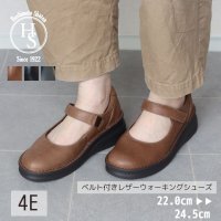 HS/エイチエス HS 【HS】ベルト付き レザー ウォーキングシューズ/507645127