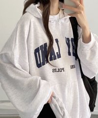 VIVIDLADY/ビビッドレディ VIVIDLADY 裏起毛 ジップアップパーカー パーカー 長袖 あったか レディース 韓国ファッション 冬服 スウェットアウター 大きめ FR/507645191