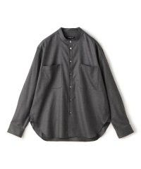 GALERIE VIE/ライトフラノストレッチ スタンドカラーシャツ/507646867