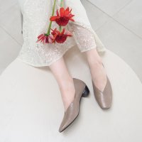 enchanted/エンチャンテッド enchanted 本革Vカットスクエアトゥパンプス/507032994