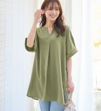 Alotta/スキッパーとろみブラウスチュニック【新色追加】/507034491