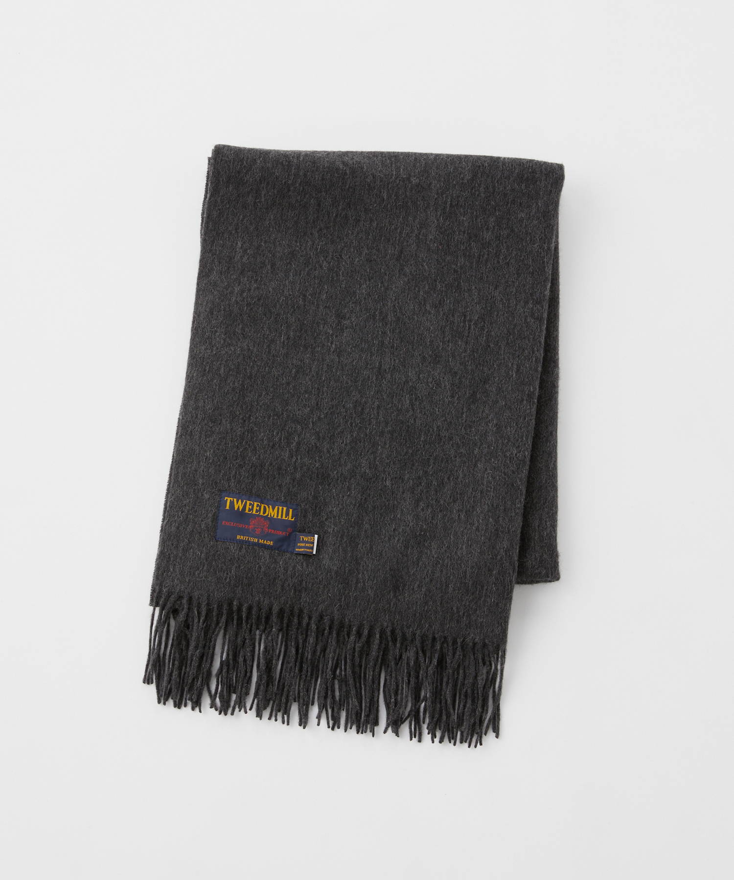 TWEEDMILL ツイードミル ウール 大判ストール マフラー グレー ツイードミル TWEEDMILL TWEED MILL マフラー Lambswool Knee
