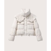 LA POMME petit/ラポミ プチ LA POMME petit Big Frill Collar Puff Down Coat. ビッグフリルカラーハーフダウンコート/507144267