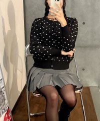 VIVIDLADY/ビビッドレディ VIVIDLADY ドットカーディガンニット 秋 冬 ニット 韓国ファッション ニットセーター カーディガン レディース ニット セーター FR/507645186