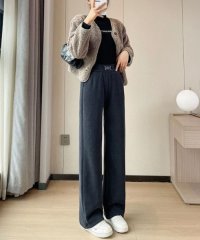 VIVIDLADY/ビビッドレディ VIVIDLADY 裏起毛 ワイドパンツ 秋冬 韓国ファッション 暖かい ふんわり ふわふわ レディース ボトムス ロングパンツ ウエストゴム /507645192