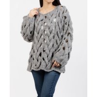 NOUNLESS/ナウンレス NOUNLESS OVER MESH KNIT/507645354