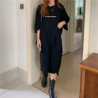 Belle Cie/ベルシー Belle Cie Tワンピ レディース Tシャツワンピース ワンピース ロゴプリント バックプリント カジュアル 韓国ファッション かわいい シンプ/507652866