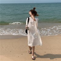 Belle Cie/ベルシー Belle Cie Tワンピ レディース Tシャツワンピース ワンピース ロゴプリント バックプリント カジュアル 韓国ファッション かわいい シンプ/507652866