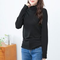 REAL STYLE/リアルスタイル REAL STYLE カットソー レディース 長袖 ハイネック 50代 メロー フリル インナー リブ 薄手 上品 おしゃれ/507654943
