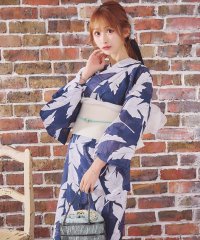 Retica/レティカ Retica 大柄リーフ ゆかた3点セット (浴衣+平帯or作り帯+下駄)/506948648