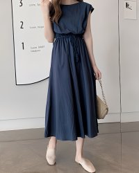 Lily of Valley/リリーオブバリー Lily of Valley フレンチスリーブ ウエスト リボン ロング ワンピース カジュアル 上品 春夏 リゾート/507017228