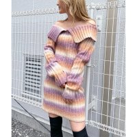 SPIRALGIRL/スパイラルガール SPIRALGIRL ビックカラーグラデーションニットセットアップ/507125590