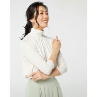DoCLASSE/ドゥクラッセ DoCLASSE UVスラブ・ハイネック7分袖/無地/507165746