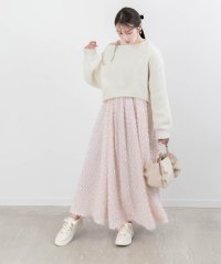 RANDA/ランダ RANDA クロップド丈ニット＆シャギーキャミワンピースセット/507618465