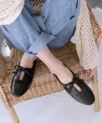 SOROTTO/ソロット SOROTTO ふかふかインソール/リボン付きスリットデザインのぺたんこフラットシューズ(LADYS)/507680533