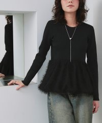 titivate/ドッキングペプラムニットトップス/507699825