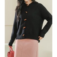 Lace Ladies/レースレディース Lace Ladies フロント ボタン フーデット ニット カーディガン/507700146