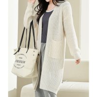 Lace Ladies/レースレディース Lace Ladies ソリッドカラー ボリューム袖 ロング ニット コート/507700169