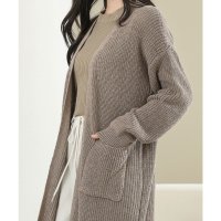 Lace Ladies/レースレディース Lace Ladies ソリッドカラー ボリューム袖 ロング ニット コート/507700169
