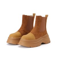 Lace Ladies/レースレディース Lace Ladies ラウンドトゥ 異素材 切り替え 厚底 ショート ブーツ/507700366