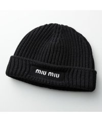 MIUMIU/ミュウミュウ Miu Miu MIUMIU ニット帽 5HC375 2CSF ウール ロゴ/507700574
