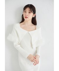 tocco closet/トッコクローゼット tocco closet ケープファー付きマーメイドリブニットワンピース/507705409
