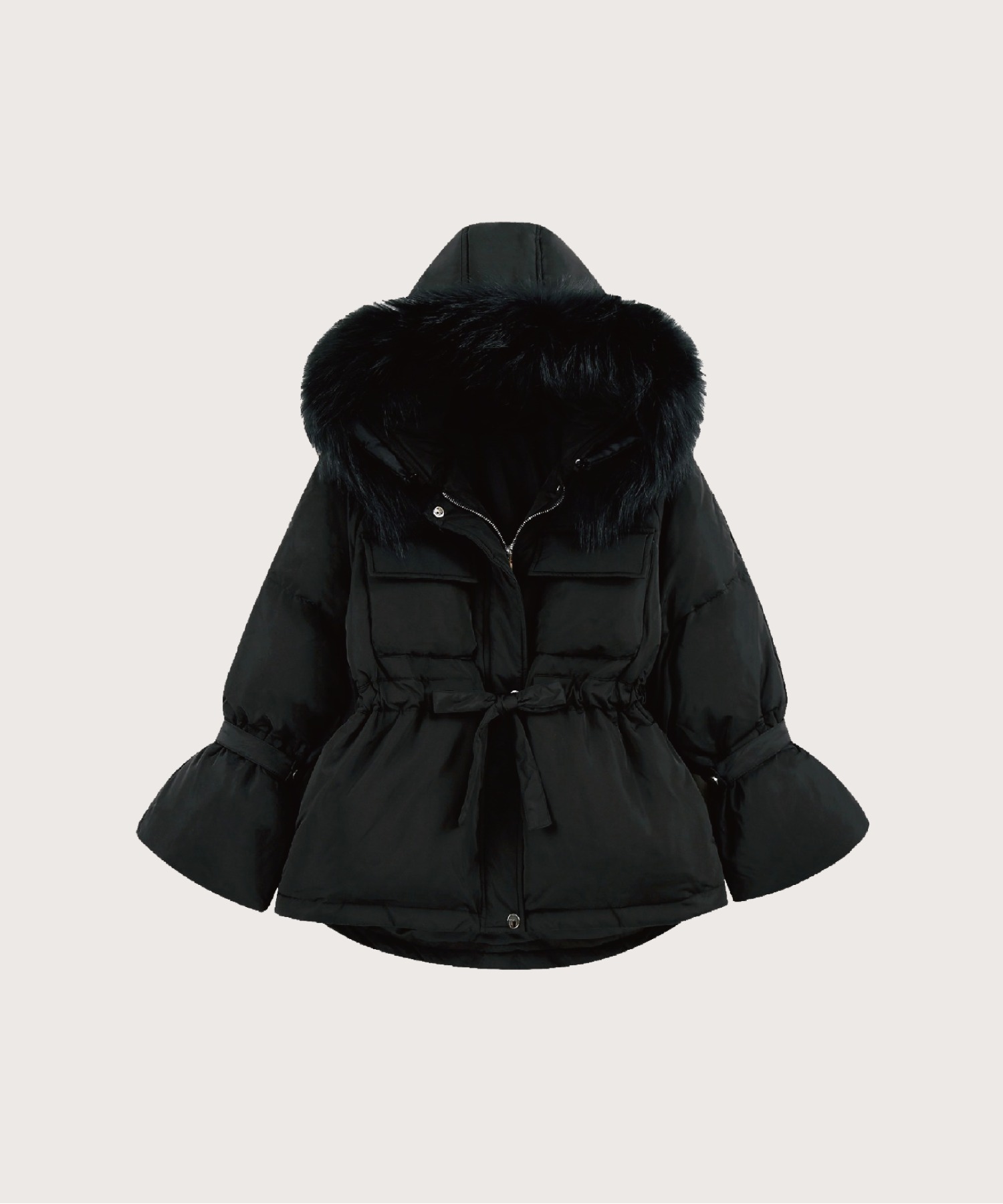 ラポミ プチ LA POMME petit Puff Belted Duck Down Coat ベルト