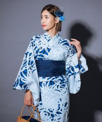 Retica/レティカ Retica 大輪白乱菊ストライプ ゆかた2点セット (浴衣+兵児帯)/507708379