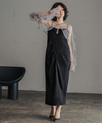 GIRL/ガール GIRL 【2WAY 着回しを楽しめる】チュールフリルボレロ・リネンタッチタックキャミワンピース セット ロング 結婚式 ワンピース パーティードレス /507708451