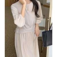 Girly Doll/ガーリードール Girly Doll ドッキングプリーツワンピース【韓国ファッション】/507708498