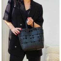 Tomieco/トミエコ Tomieco LEATHER トート/2wayショルダーバッグ 編み込みスクエアバッグ/507708775