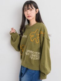 RETRO GIRL/レトロガール RETRO GIRL 3D刺繍ニット/507709697