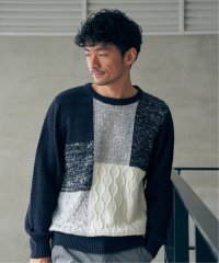 ikka/ブロックスメランジジャカードニット/506697726