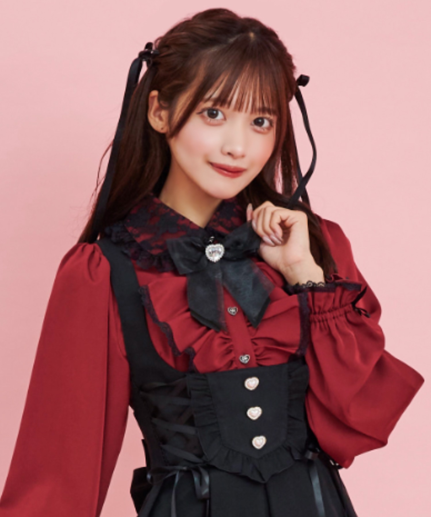 シークレットハニー Secret Honey レース襟ラッフルギャザー