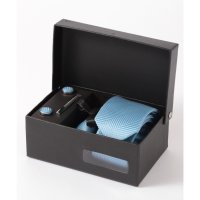 Quit Running/クイトランニング Quit Running ヘリンボーン シルク編みネクタイ メンズ スーツ ギフト箱4点セット/507668918