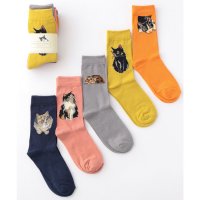 Jubilee/ジュビリー Jubilee キャット 猫デザイン ソックス5足セット ユニセックス/507669051