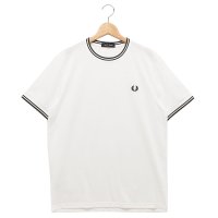 FRED PERRY/フレッドペリー FRED PERRY Tシャツ カットソー ツイン ティップTシャツ クルーネック ホワイト メンズ FRED PERRY M1588 100/507701204