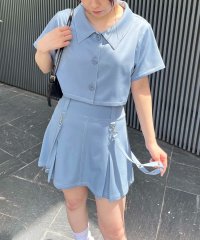 SPIRALGIRL/スパイラルガール SPIRALGIRL 配色ステッチサスペンダー付きセットアップ/507703671