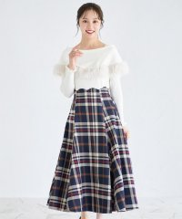 tocco closet/トッコクローゼット tocco closet ウエストスカラップチェック柄フレアスカート/507705411
