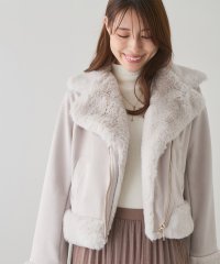 JAYRO/スエードポンチエコファー付きライダースブルゾン/507706674