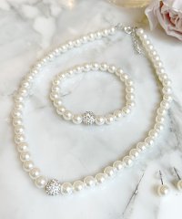 Retica/レティカ Retica フロントビジューパールアクセサリー3点セット[ネックレス＋ピアス+ブレスレット]/507708397