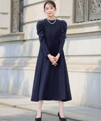 Flolia/フロリア Flolia 【喪服・礼服】ギャザーショルダーロングフレアワンピース ブラックフォーマル フォーマル セレモニー オケージョン 七五三/507708445