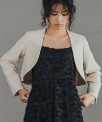 Flolia/フロリア Flolia ショート丈ノーカラージャケット ボレロ 結婚式 パーティー オケージョン お呼ばれ/507708446
