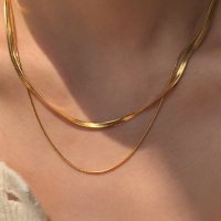 Diamond Hearts/ダイヤモンドハーツ Diamond Hearts 2連スネークチェーンネックレス/507708458