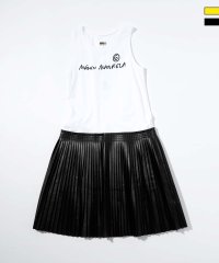 MM6 Maison Margiela/エムエムシックス メゾン マルジェラ MM6 Maison Margiela Kids & Junior ロゴプリント切り替えプリーツワンピース/507708467