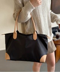 shopnikoniko/ショップニコニコ ShopNikoNiko 大容量 ボストンバッグ ナイロン バイカラー トートバッグ 韓国ファッション A4サイズ PC 通勤バッグ 通学バッ/507708526