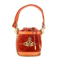 Vivienne Westwood/ヴィヴィアン ウエストウッド Vivienne Westwood ハンドバッグ キルティング ベルベット KITTY SMALL BUCKET BAG 4C03/507708534