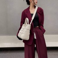 Tomieco/トミエコ Tomieco LEATHER トート/2wayショルダーバッグ 編み込みスクエアバッグ/507708775