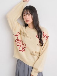 RETRO GIRL/レトロガール RETRO GIRL 3D刺繍ニット/507709697
